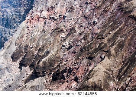 Cooled Lava In Naka Dake Volcano, Mount Aso, Japan