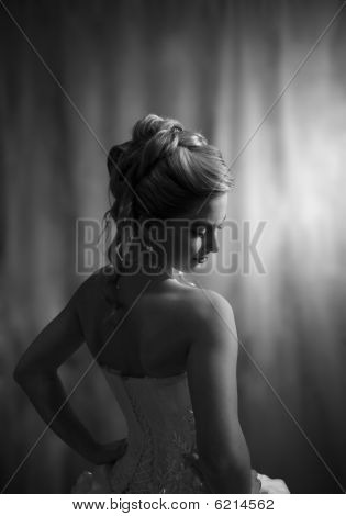 Woman In Wedding Gown.