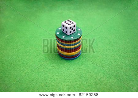 Dice And Poker Chips