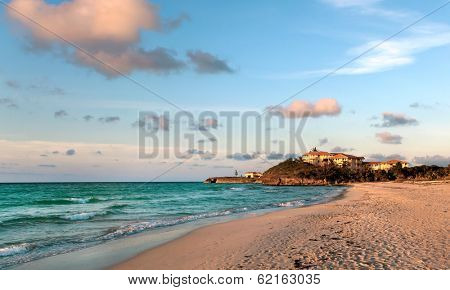 Beach at sunset, Varadero, Cuba