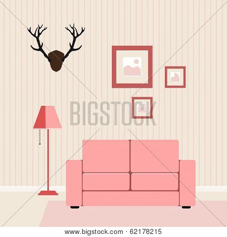 interior flat livingroom vector illustration??????