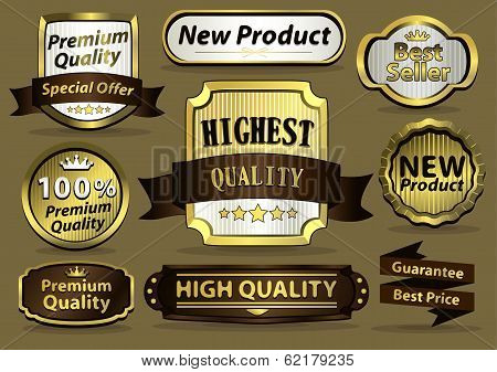 Luxury golden labels