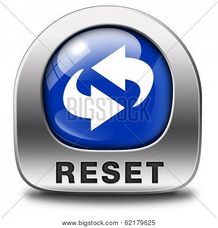 Reset icon start again or refresh button refresh or redo sign