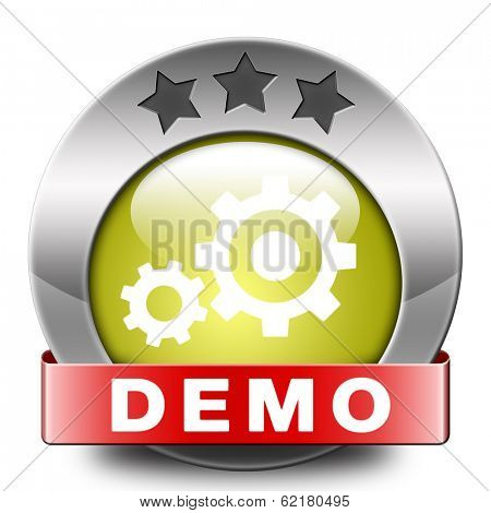 Demo icon download button for free trial demonstration