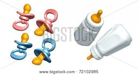 3D Pacifiers & Bottles
