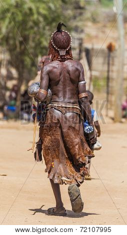 Hamar Woman At Village Market.
