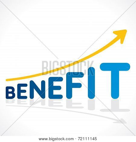 creative benefit word growth graph vector