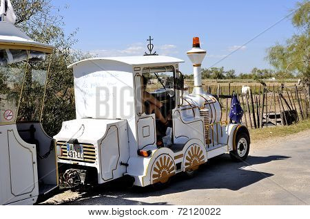 The Locomotive Of The Little Train Ride Saintes-maries-de-la-mer