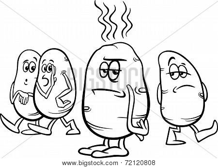 Hot Potato Saying Coloring Page