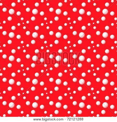 Seamless circles white and red pattern