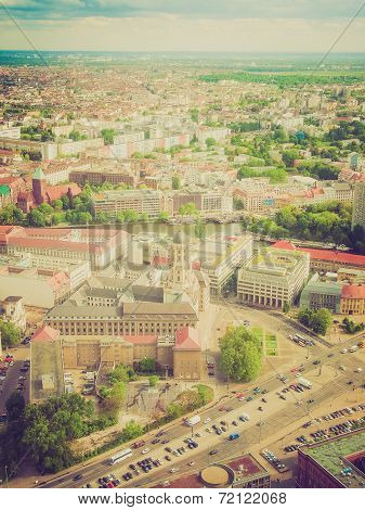 Retro Look Berlin Aerial View