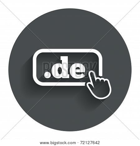 Domain DE sign icon. Top-level internet domain