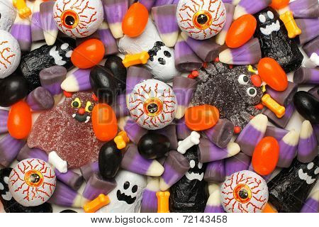 Halloween candy background