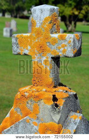 Cross shape in cemetery