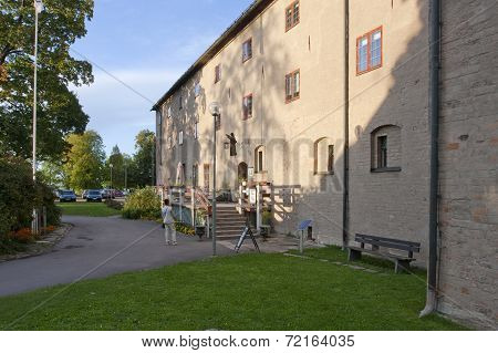 VADSTENA, SWEDEN ON SEPTEMBER 08. Buildings, park at Vadstena Abbey.