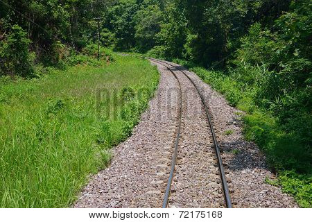 Train Tracks In Country Developing