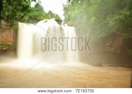 Haew Suwat Waterfall In Kao Yai Nation Park Of Thailand