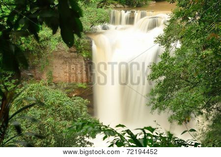 Haew Suwat Waterfall In Kao Yai Nation Park Of Thailand