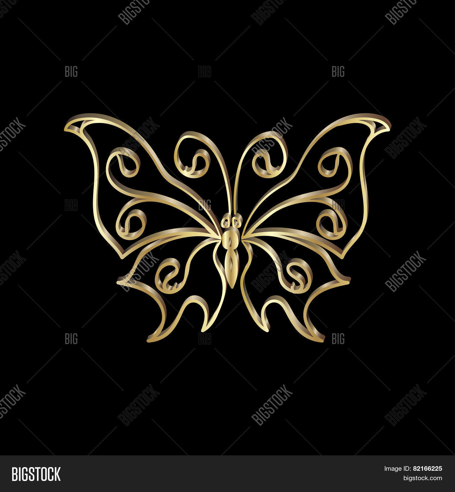 Gold lace Butterfly