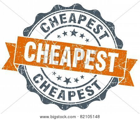 Cheapest Vintage Orange Seal Isolated On White
