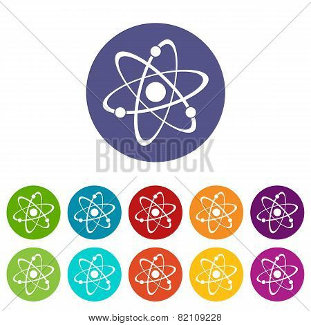 Atom flat icon