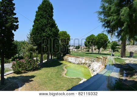 Pathwalk near the pool On The Hill Pamukkale, Turkey