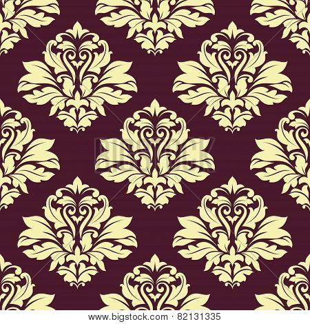 Damask style seamless arabesque pattern