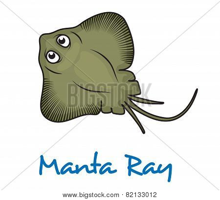 Cartoon manta ray