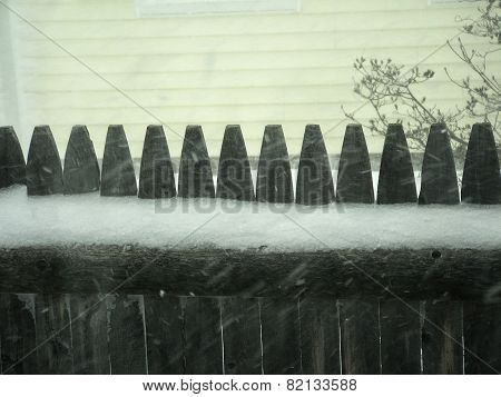 Snow Covered Fence