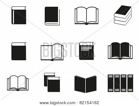 Simple set of book related vector icons for your design.