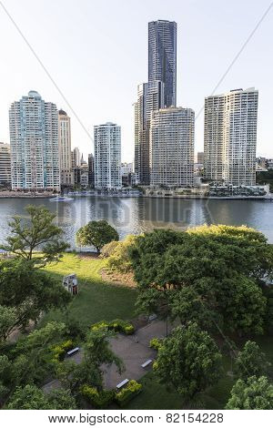 Brisbane cityscape and James Warner Park