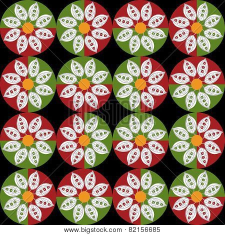 Seamless pattern with abstract leaves
