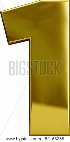 Gold Metal Number 1 (one)
