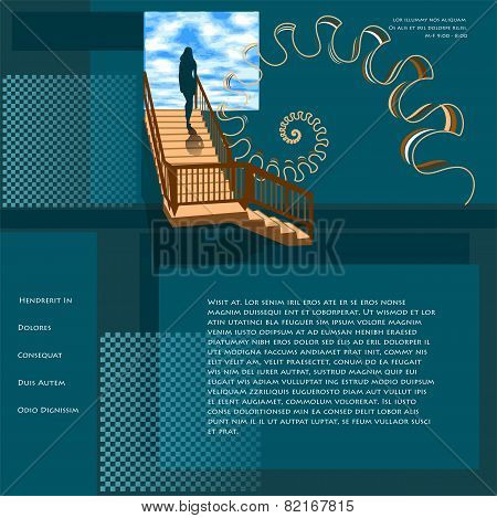 Website Template With Sucess Concept