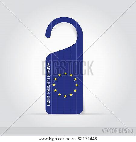 Made In Europen Union  Tag For Door