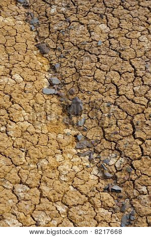 Gebarsten droge grond textuur