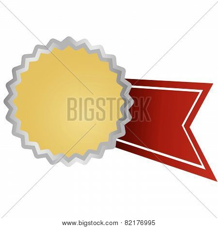 Gold Button With Ribbon