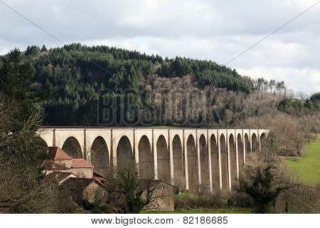 Viaduct of Mussy-sous-Dun in Burgundy