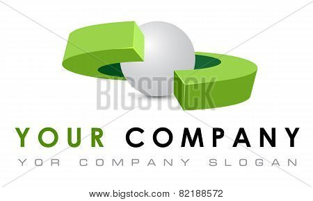 Abstract vector logo template, it, robotics