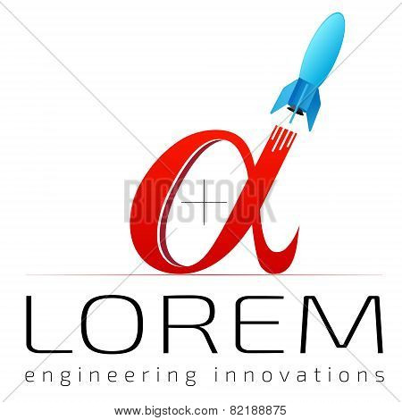 Logo template, vector, flying rocket logo