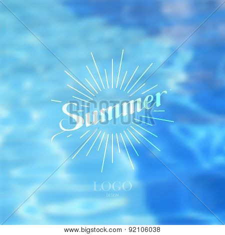 vector illustration of swimming pool. water background