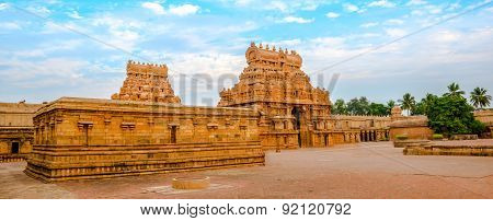 View Of The Entrance Tower At Hindu Brihadishvara Temple, India, Tamil Nadu, Thanjavour,  (trichy),