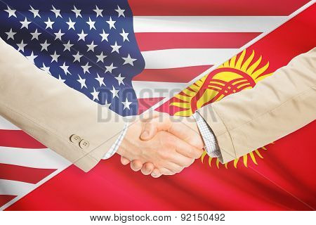 Businessmen Handshake - United States And Kyrgyzstan