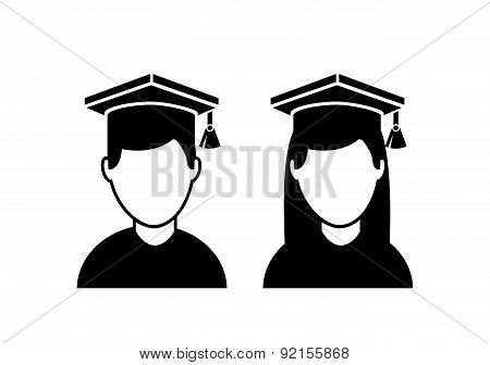 graduation design over white background vector illustration