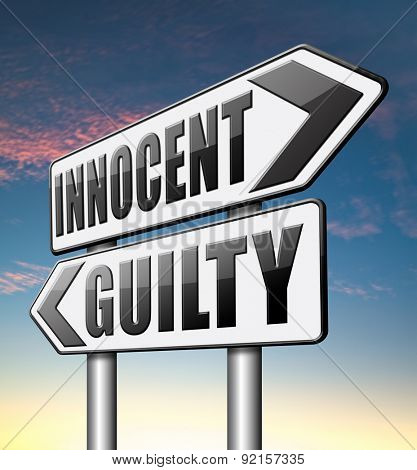 innocent or guilty presumption of innocence until proven guilt as charged in a fair trial for crime suspect 