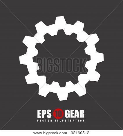 gears design over gray background vector illustration