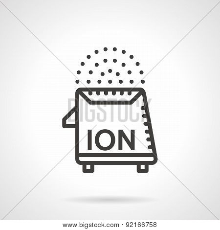 Room Ionizer Black Line Vector Icon