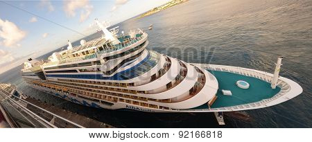 Aidabella Cruise Ship Arrives In Basseterre
