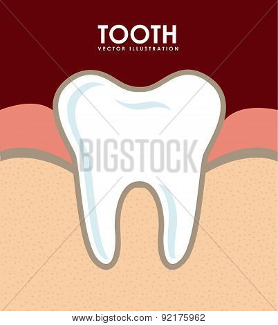 dental design over red background vector illustration