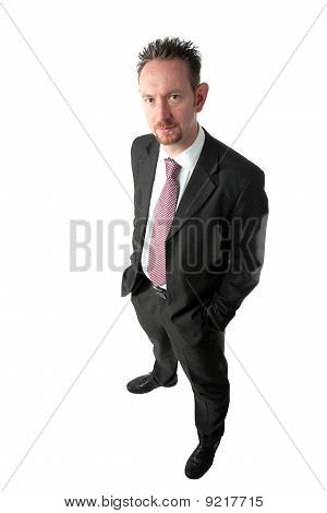 Bradku podnikatel s rukama v kapsách